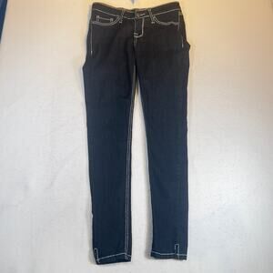 Red Rivet Jeans Woman's Sz Medium Black w/ White Contrast Stitching 29W x 30L